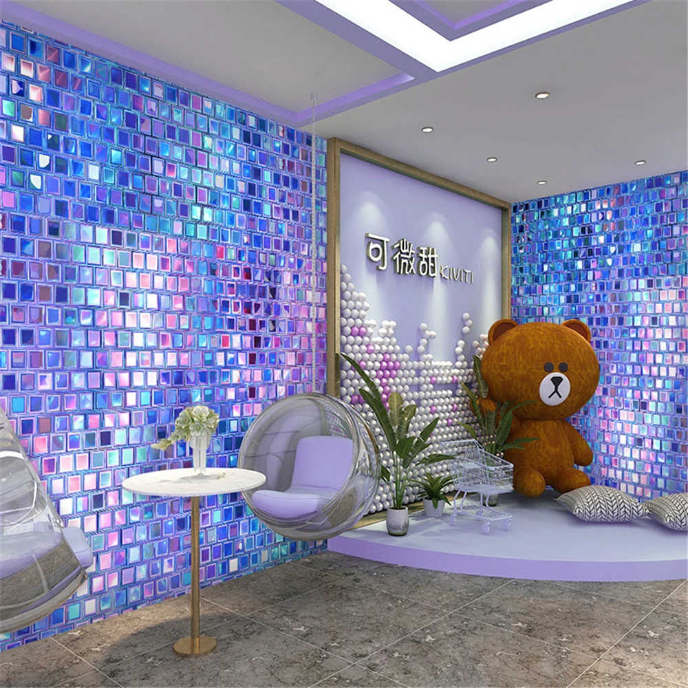 Custom Colored mosaic wallpape - Home Decor Online Shop ulasan dan harga