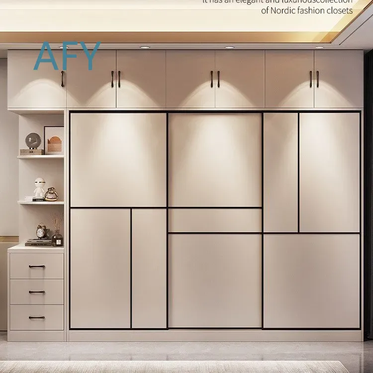 Premium All-Solid Wood Wardrob - Muji Home Storage ulasan dan harga