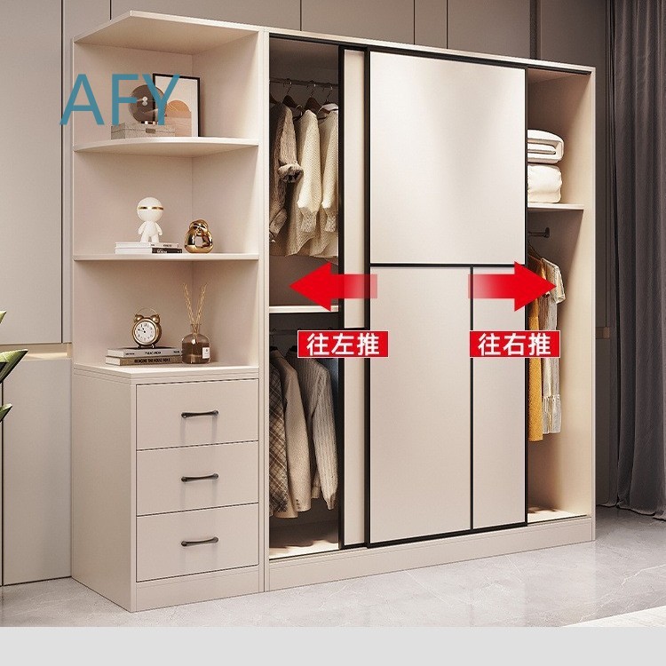 Premium All-Solid Wood Wardrob - Muji Home Storage ulasan dan harga