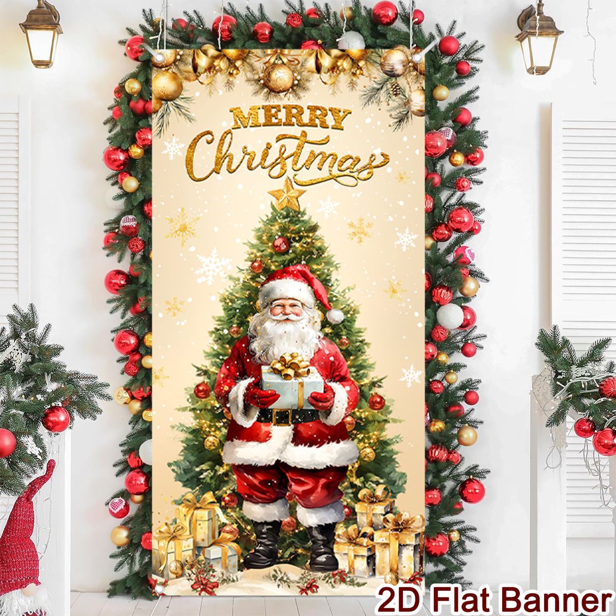 Christmas Door Banner Merry Ch - Home Decor Xmas Gifts ulasan dan harga