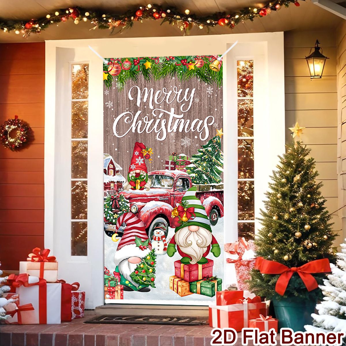 Christmas Door Banner Merry Ch - Home Decor Xmas Gifts ulasan dan harga