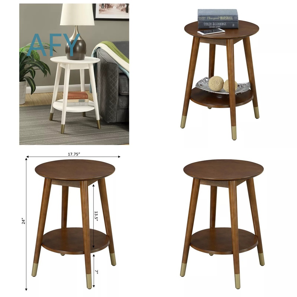 Wooden Side Table with Bottom  - Muji Home Storage ulasan dan harga