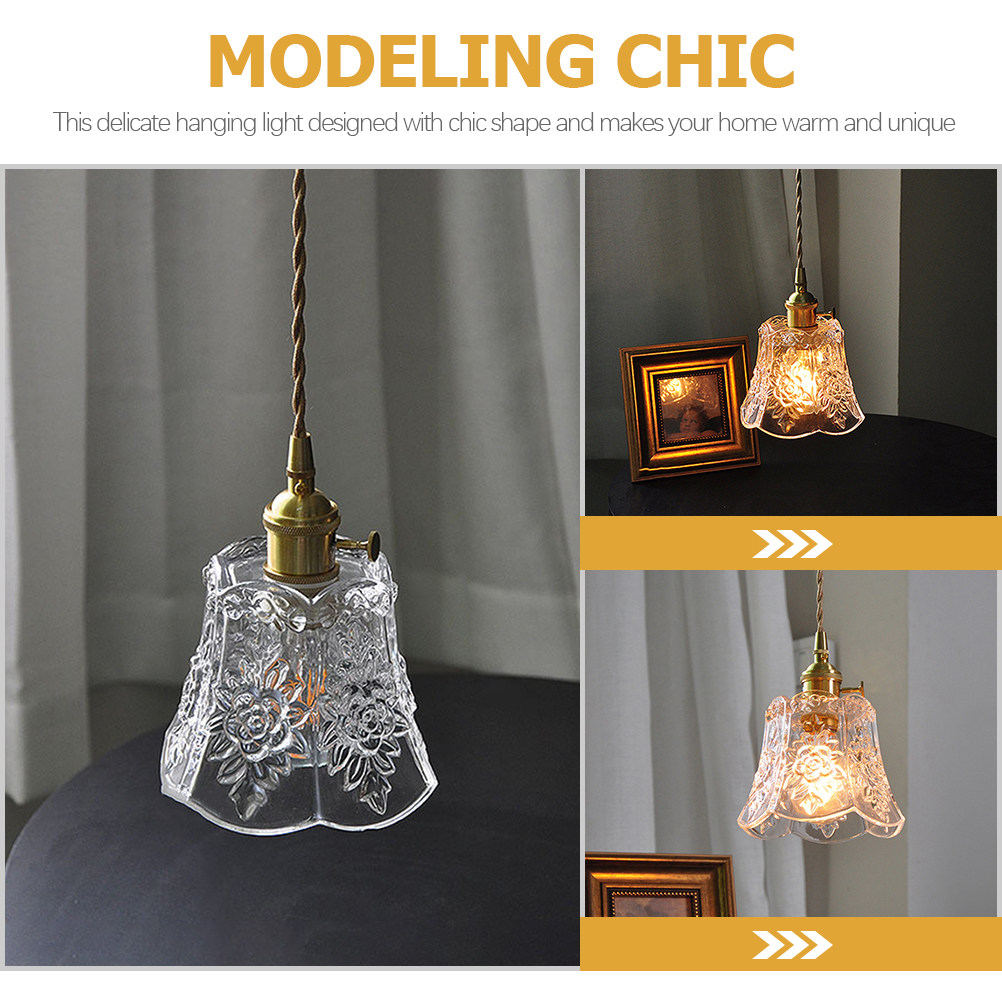Retro Glass Pendant Light Eleg - Home Decor Living Room Ideas ulasan dan harga