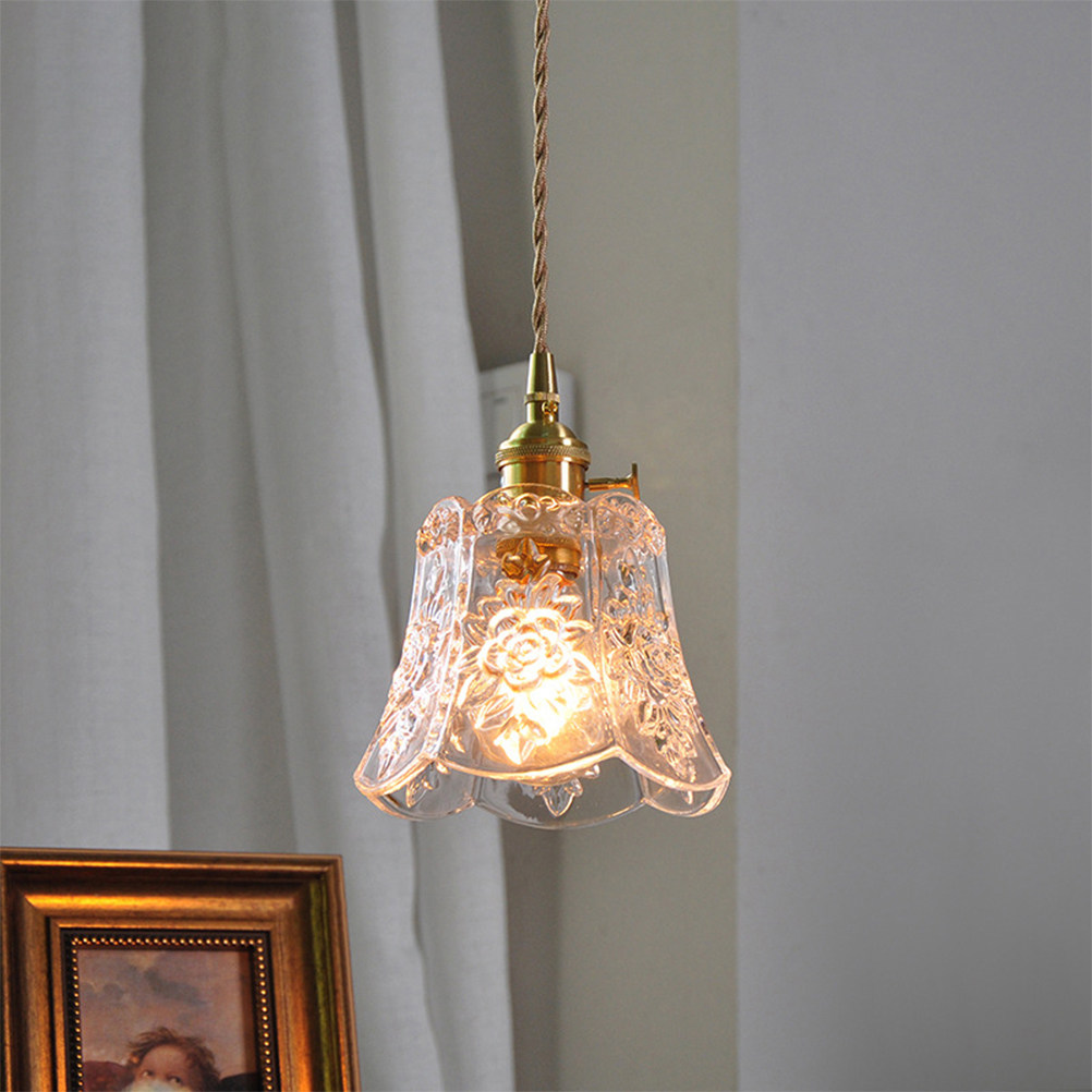 Retro Glass Pendant Light Eleg - Home Decor Living Room Ideas ulasan dan harga