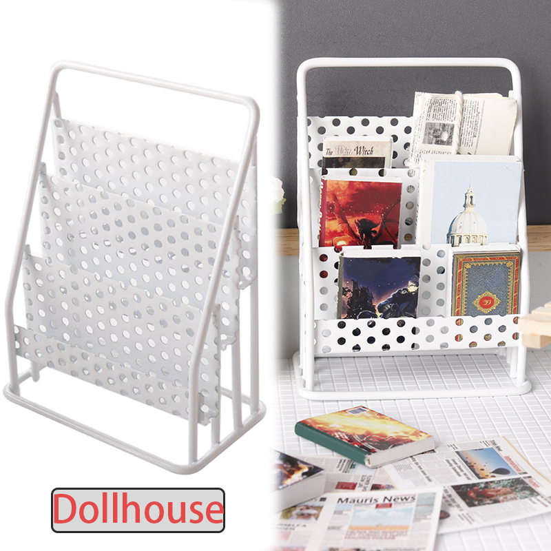 1:12 Dollhouse Iron Storage Ra - Home Decor Furniture ulasan dan harga