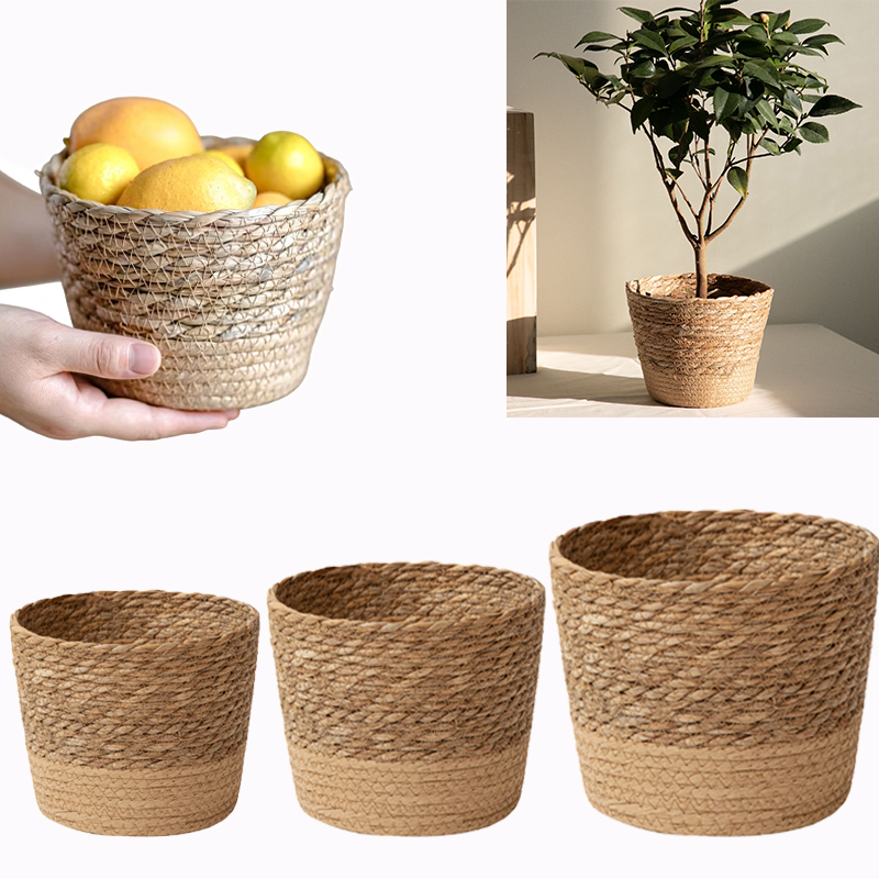 Multi-purpose Woven Storage Ba - Rattan Plant Basket ulasan dan harga