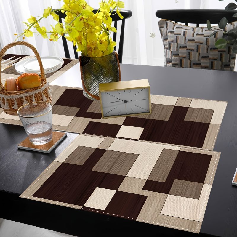 VIKAMA Maillard Geometric Styl - Linen Table Runner ulasan dan harga