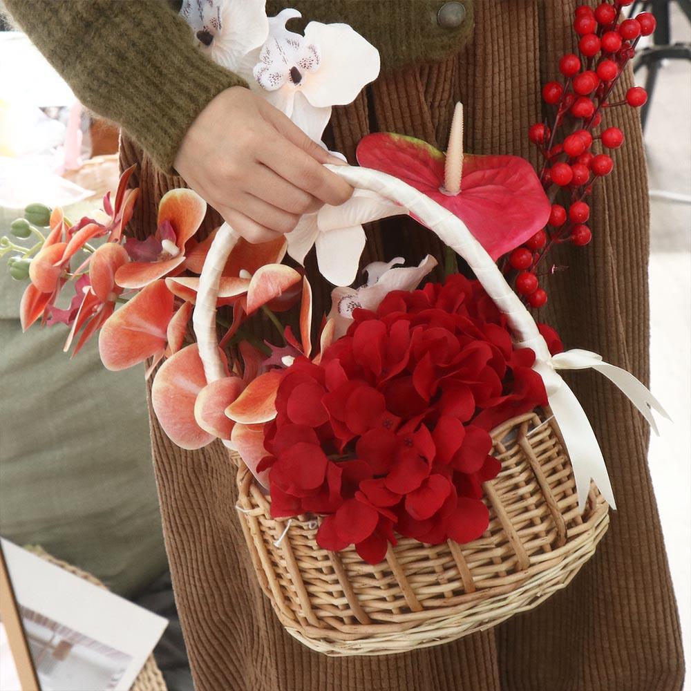 Bow Tie Photo Props For home F - Rattan Plant Basket ulasan dan harga