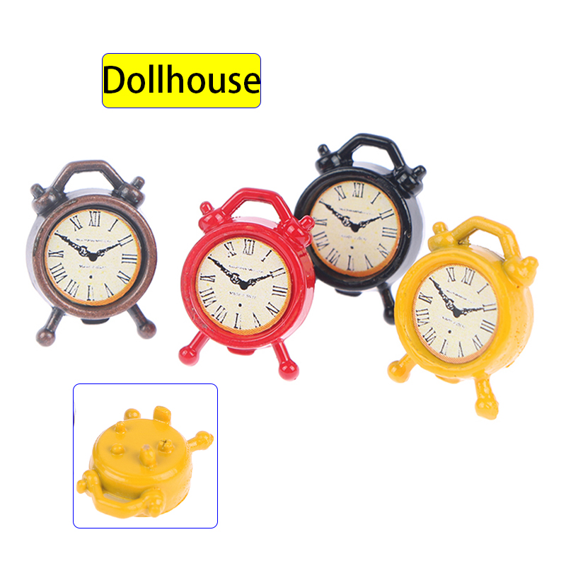 1PC 1:12 Scale Alarm Clock Dol - Home Decor Furniture ulasan dan harga