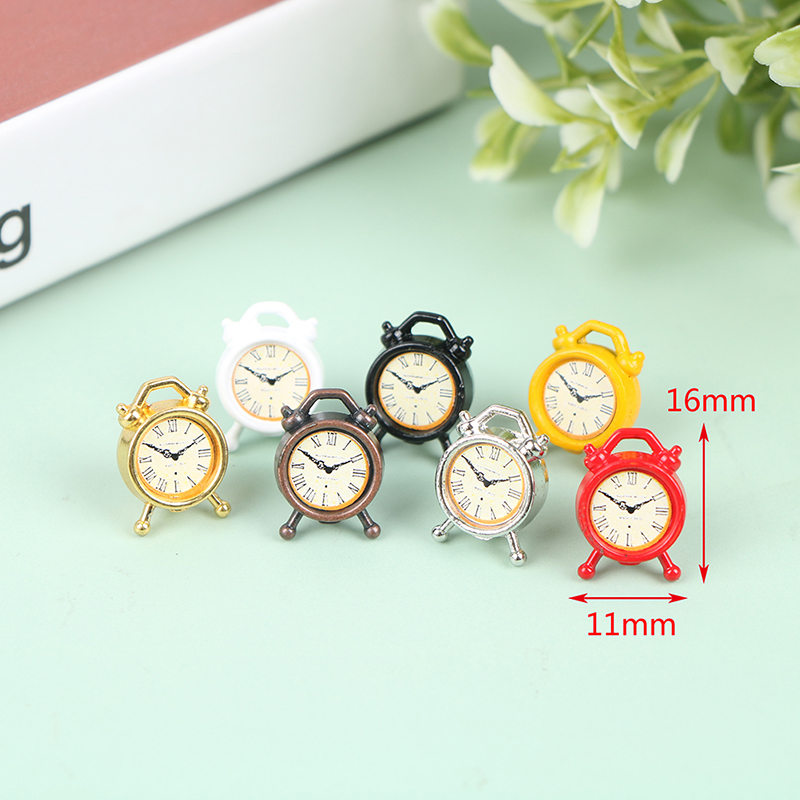 1PC 1:12 Scale Alarm Clock Dol - Home Decor Furniture ulasan dan harga