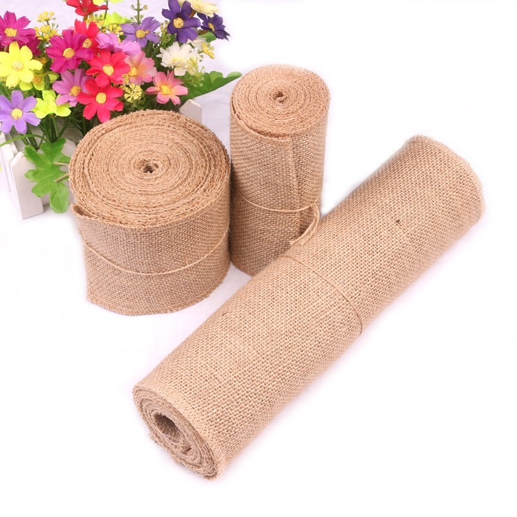 5-30CM Natural Jute Linen Fabr - Linen Table Runner ulasan dan harga
