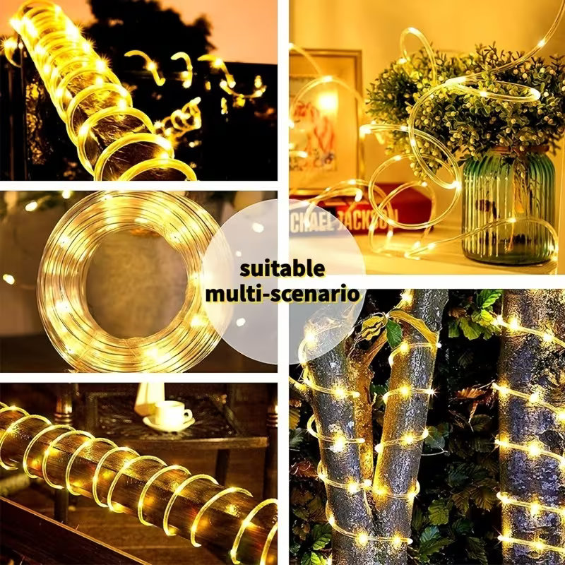 Waterproof Solar Powered Rope  - Rope Light Decoration ulasan dan harga