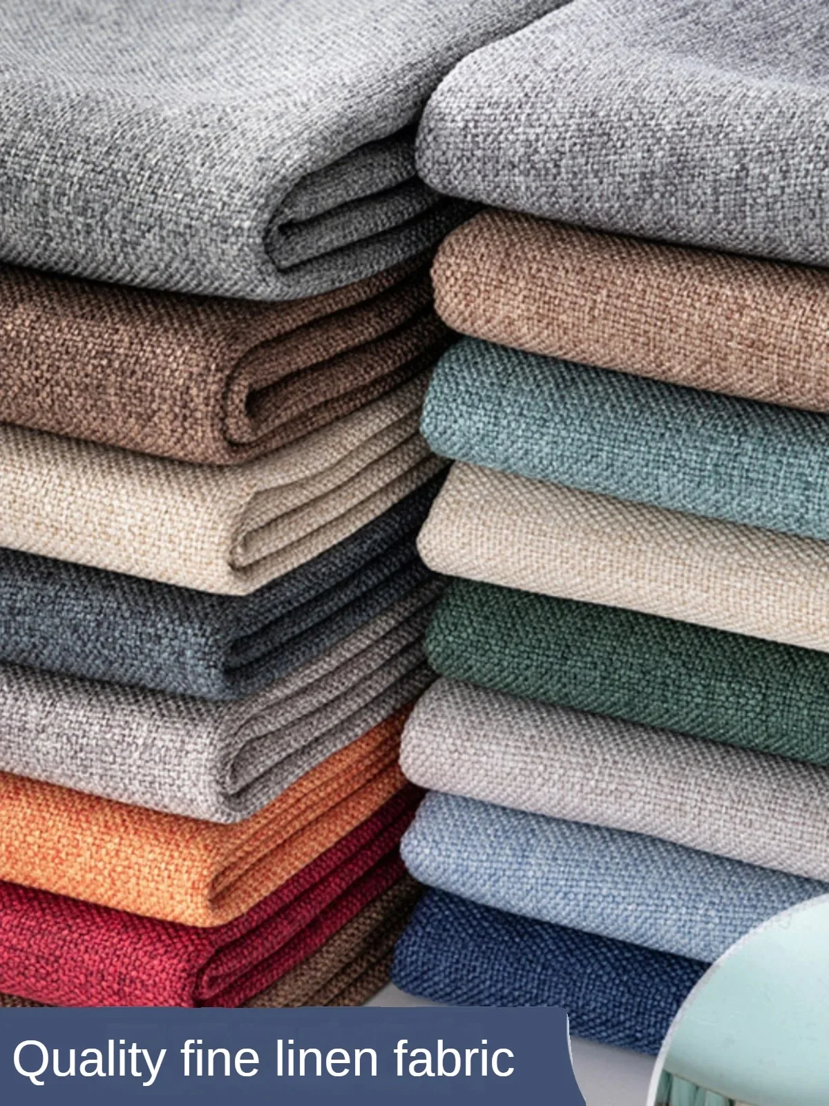 Thickened Plain Linen Fabric F - Linen Table Runner ulasan dan harga