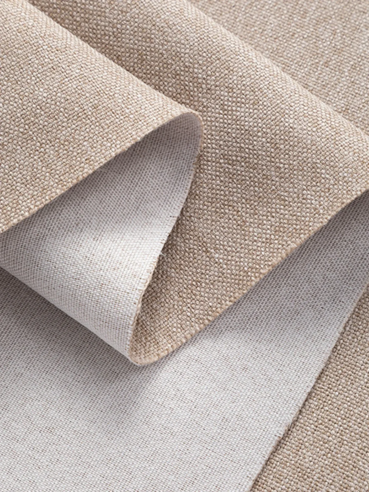 Thickened Plain Linen Fabric F - Linen Table Runner ulasan dan harga