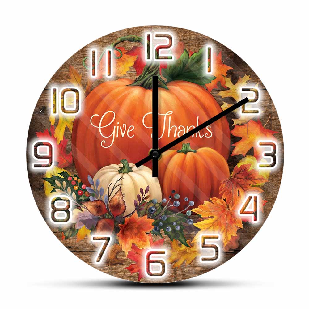 Give Thanks Blessed Wall Clock - Home Decor Living Room Ideas ulasan dan harga