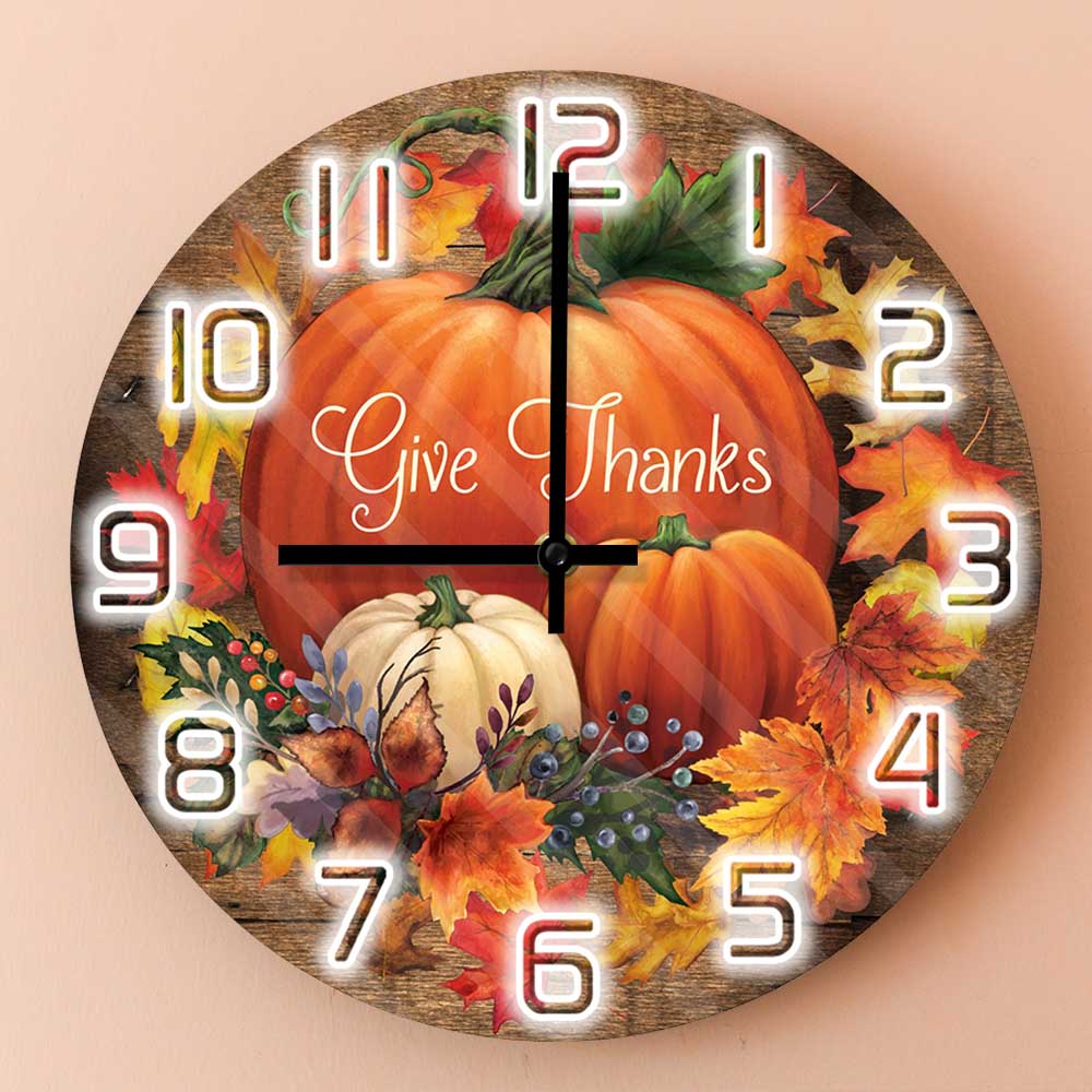 Give Thanks Blessed Wall Clock - Home Decor Living Room Ideas ulasan dan harga
