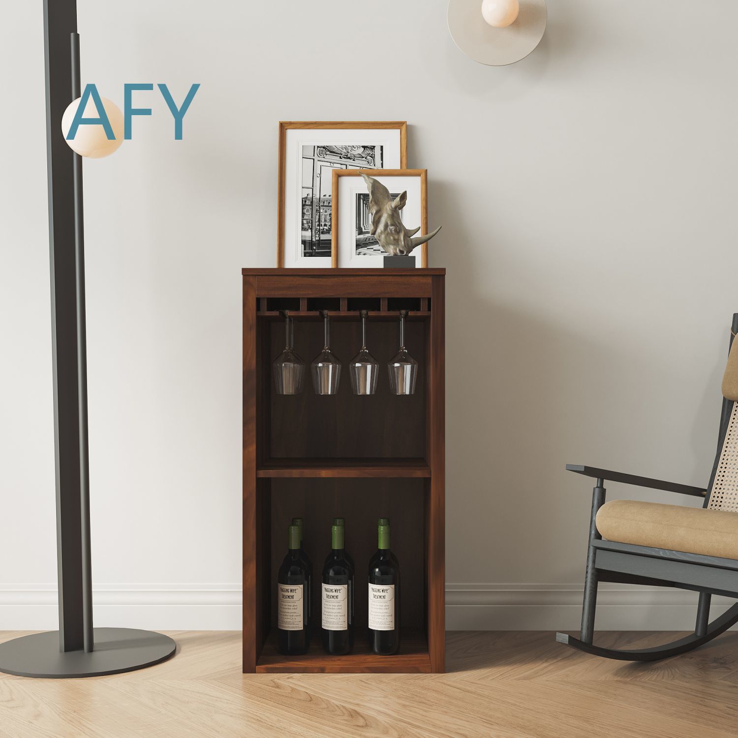 Brown Walnut Color Modular Win - Muji Home Storage ulasan dan harga