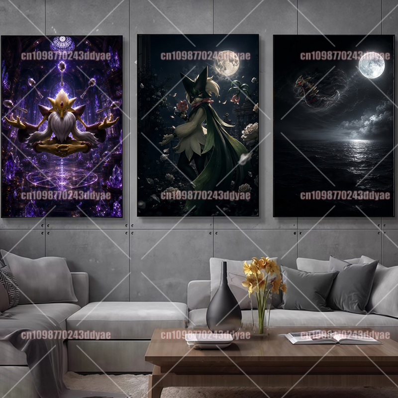 Anime Pokemon Character Canvas - Home Decor Painting ulasan dan harga
