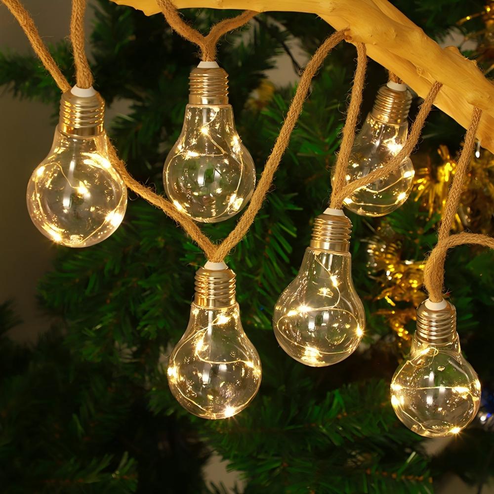 5M10LED Vintage Hemp Rope Edis - Rope Light Decoration ulasan dan harga