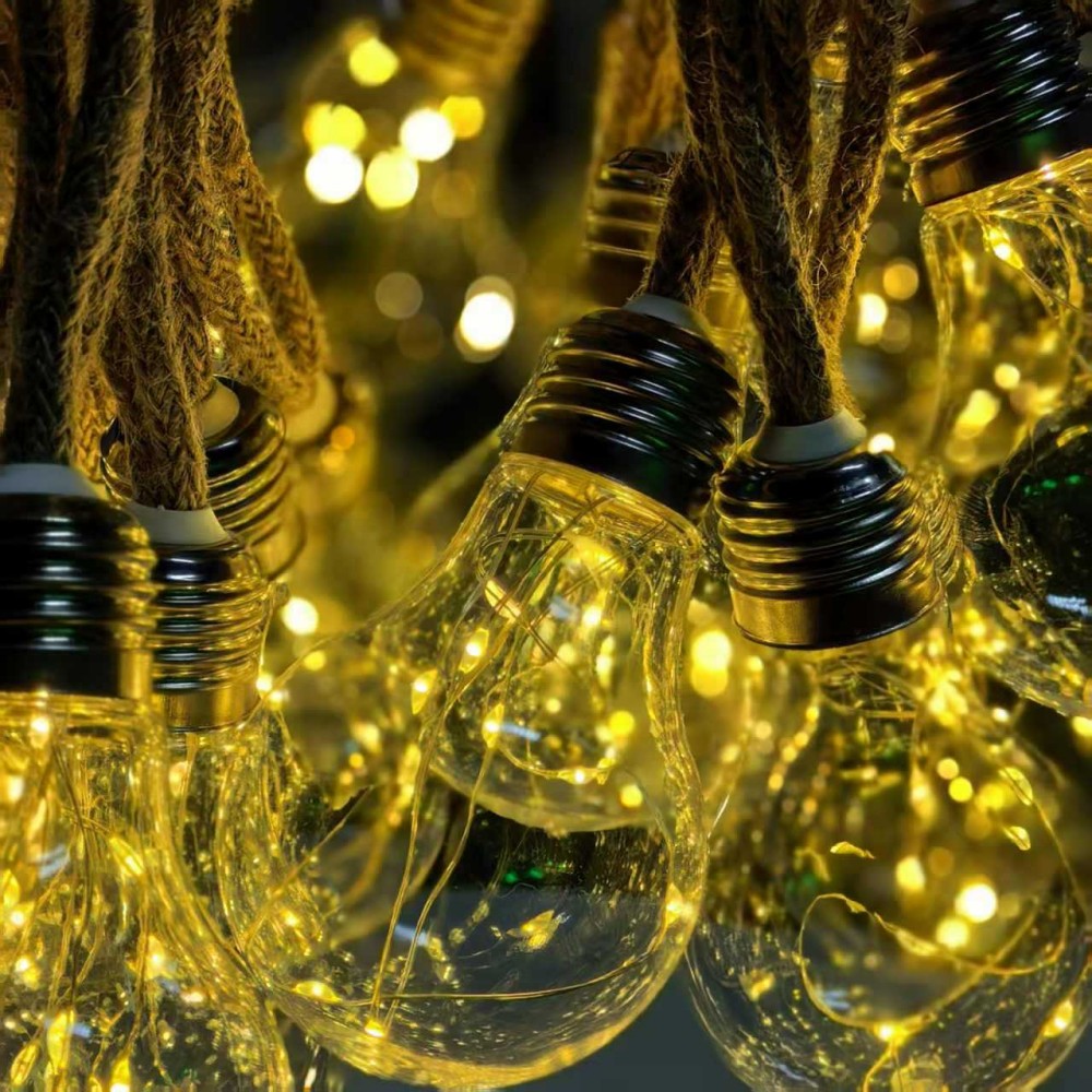 5M10LED Vintage Hemp Rope Edis - Rope Light Decoration ulasan dan harga
