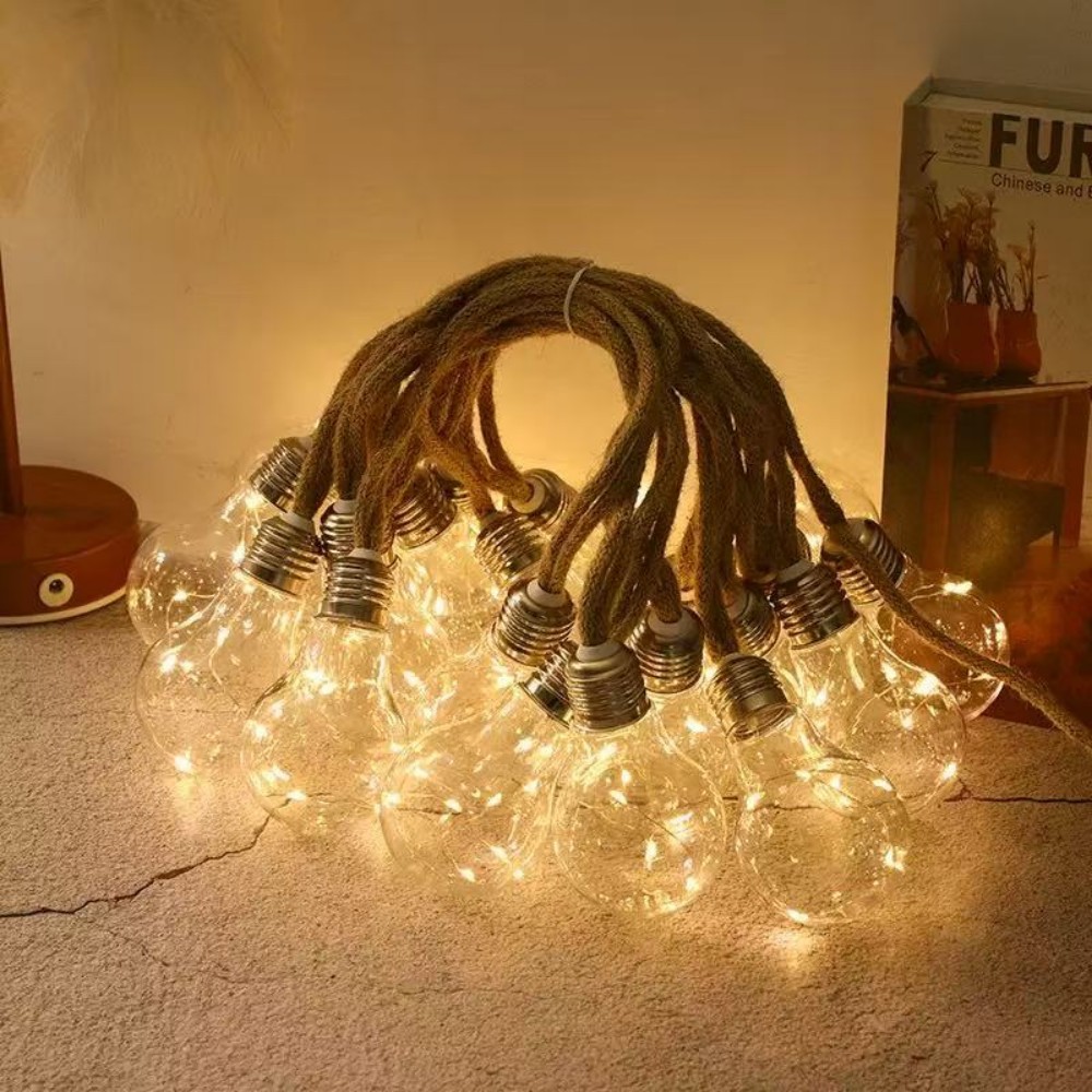 5M10LED Vintage Hemp Rope Edis - Rope Light Decoration ulasan dan harga