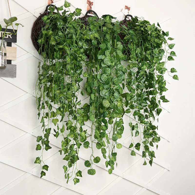 90cm Artificial Green Radish W - Rattan Plant Basket ulasan dan harga