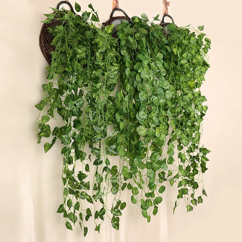 90cm Artificial Green Radish W - Rattan Plant Basket ulasan dan harga