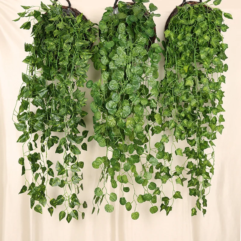 90cm Artificial Green Radish W - Rattan Plant Basket ulasan dan harga
