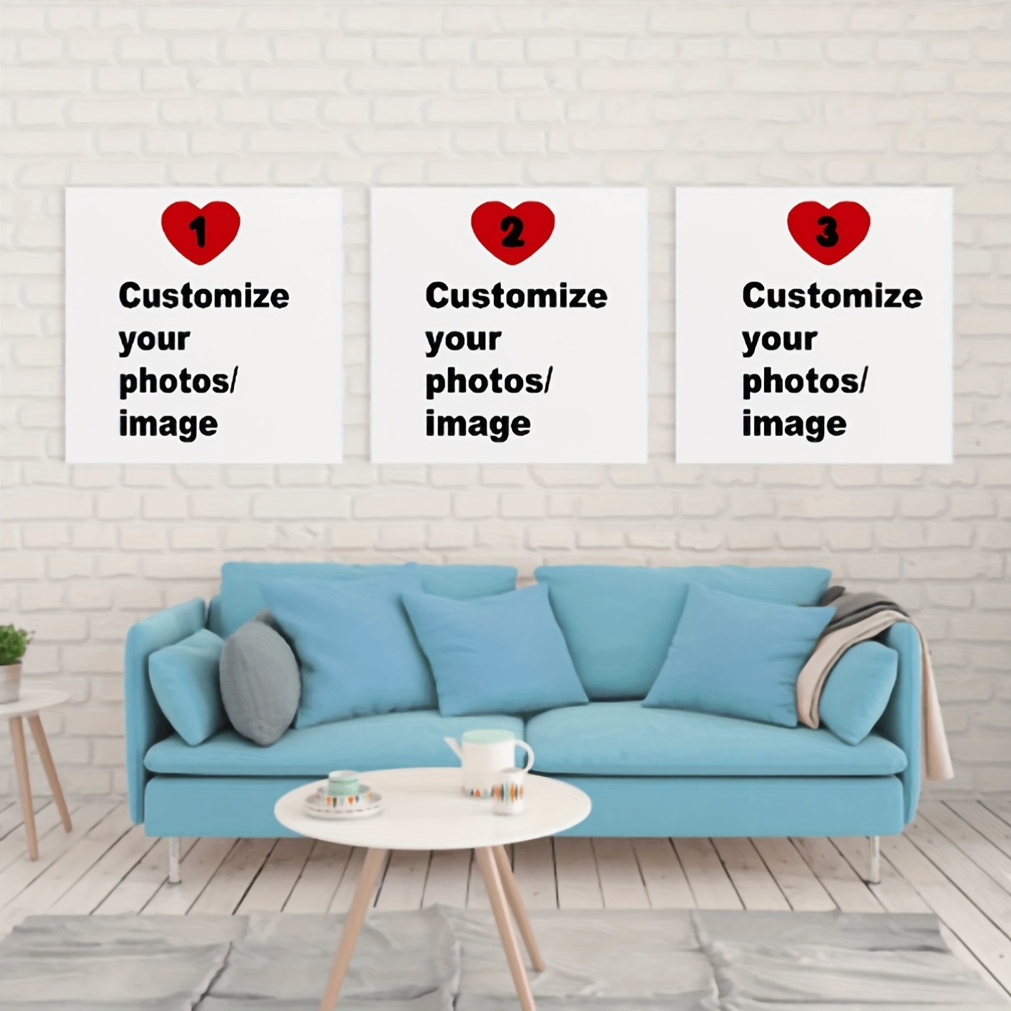 3pcs/set Custom Square Canvas  - Home Decor Furniture ulasan dan harga