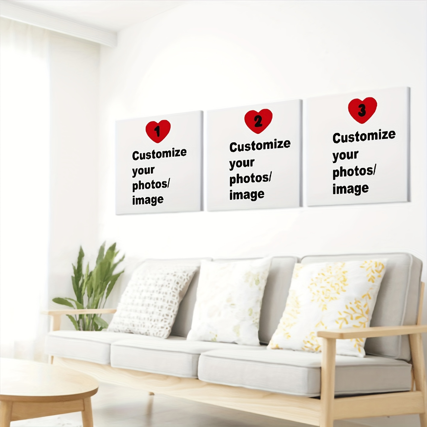 3pcs/set Custom Square Canvas  - Home Decor Furniture ulasan dan harga