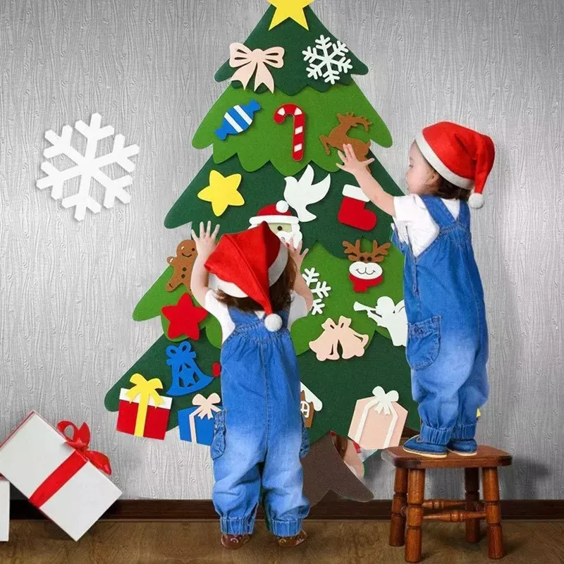 Kids DIY Felt Christmas Tree C - Home Decor Xmas Gifts ulasan dan harga