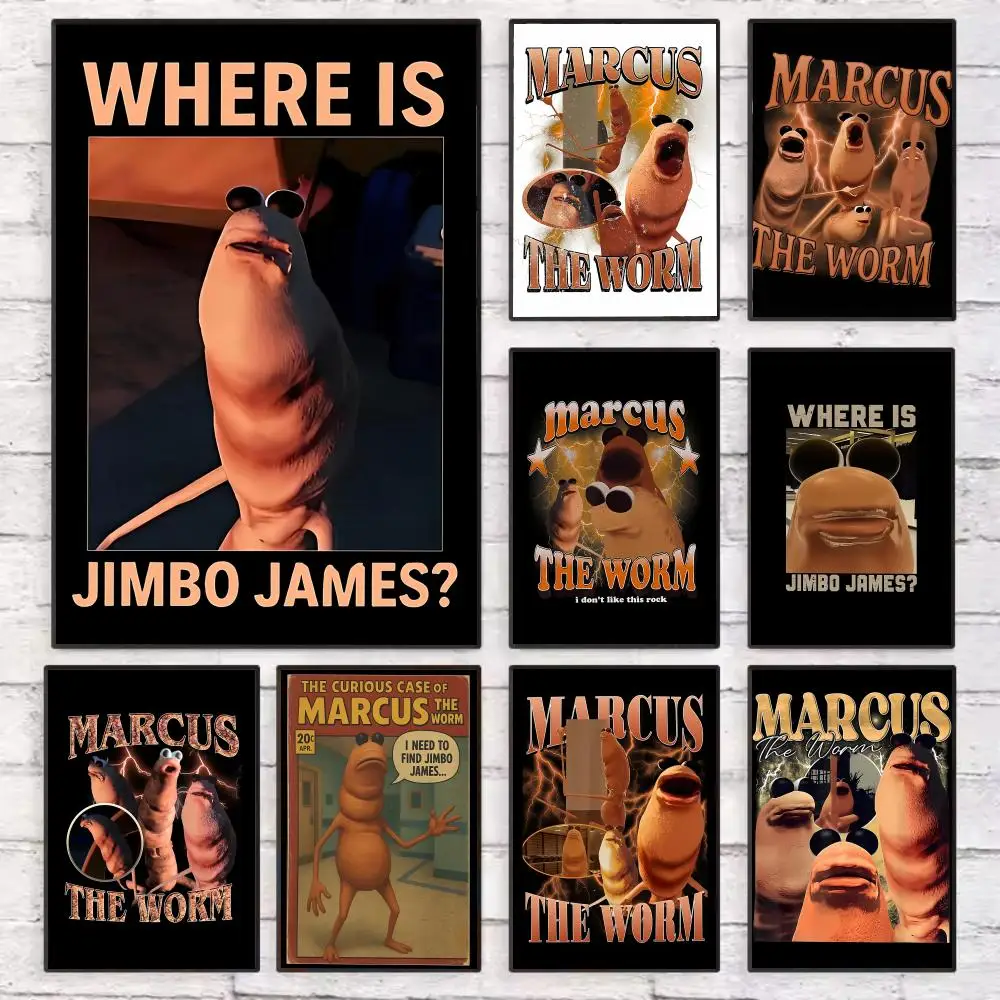 The Worm Funny Marcus  Poster  - Home Decor Living Room Ideas ulasan dan harga