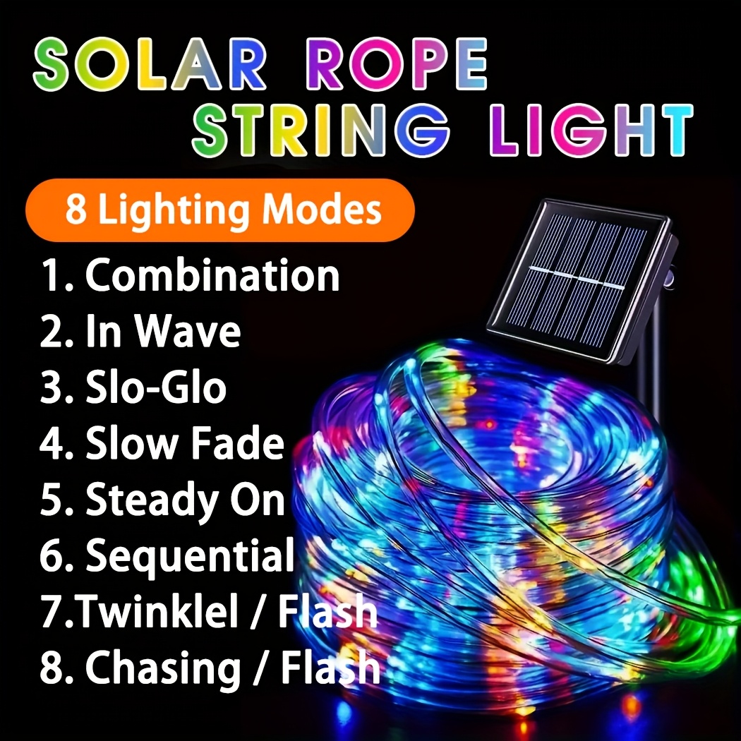 Outdoor Solar LED Fairy Lights - Rope Light Decoration ulasan dan harga