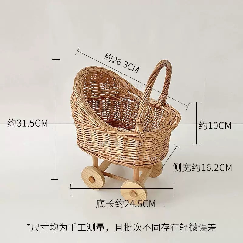 Handwoven Wicker Bassinet Stro - Rattan Plant Basket ulasan dan harga
