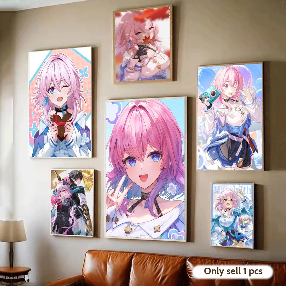 March 7th Honkai Poster Modern - Home Decor Living Room Ideas ulasan dan harga
