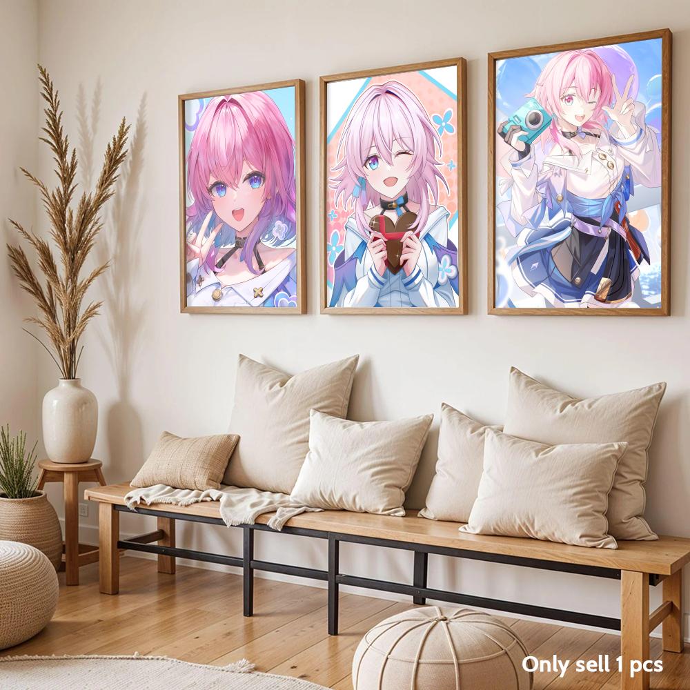 March 7th Honkai Poster Modern - Home Decor Living Room Ideas ulasan dan harga