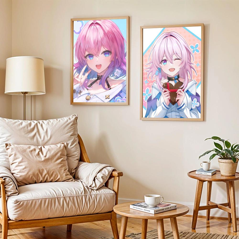 March 7th Honkai Poster Modern - Home Decor Living Room Ideas ulasan dan harga