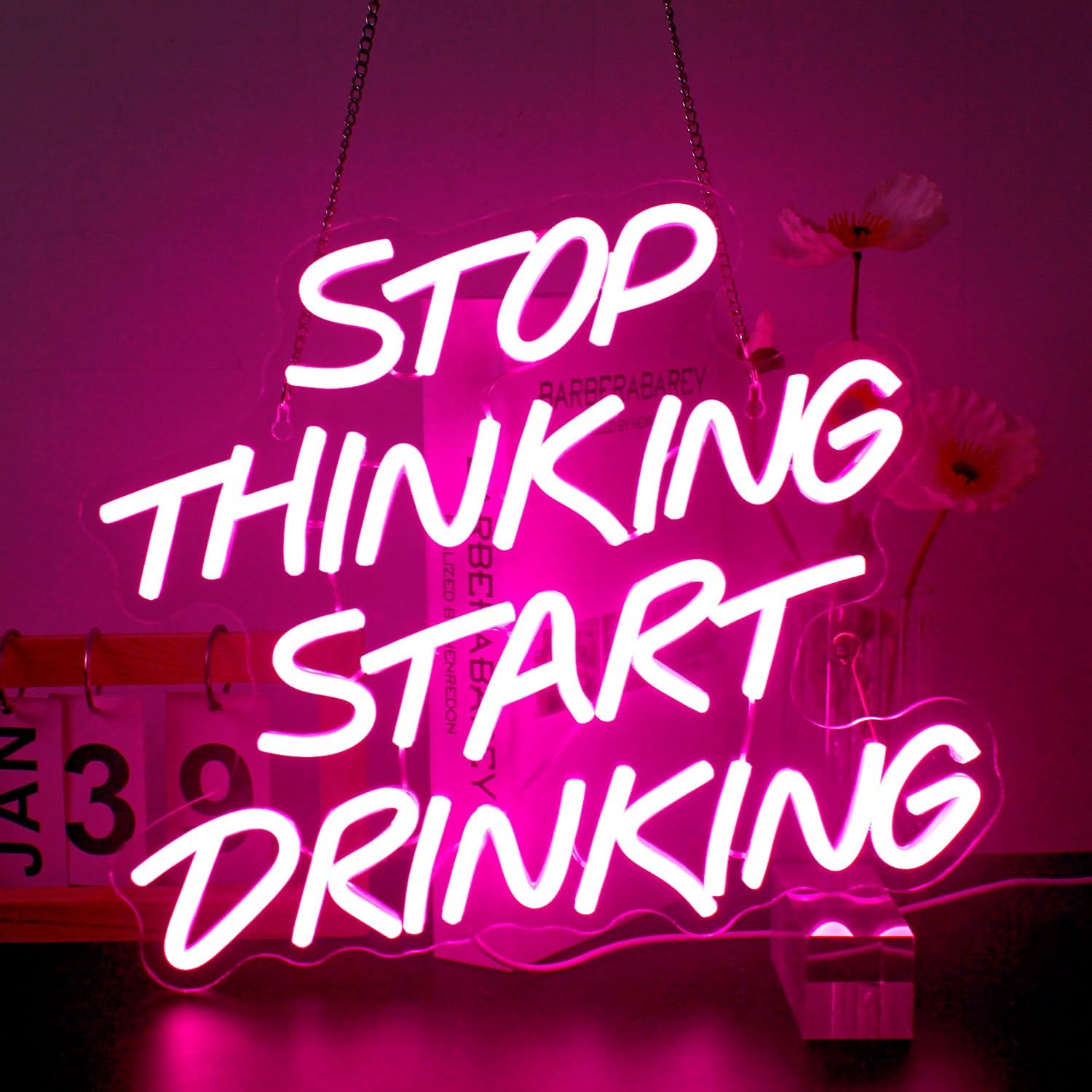 Stop Thinking Start Drinking H - Home Decor Quotes Ideas ulasan dan harga