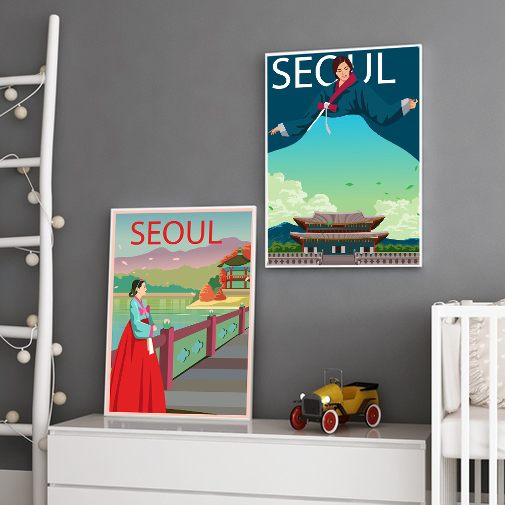 1pc frameless Canvas Painting  - Home Decor Korea ulasan dan harga