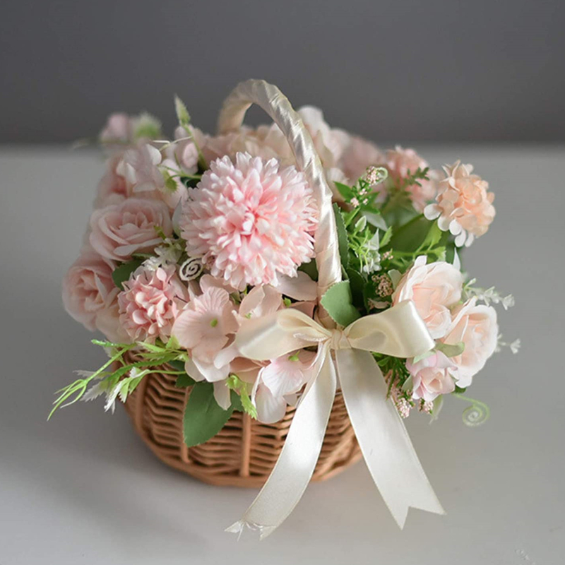 Handmade Storage Rack Woven Fl - Rattan Plant Basket ulasan dan harga