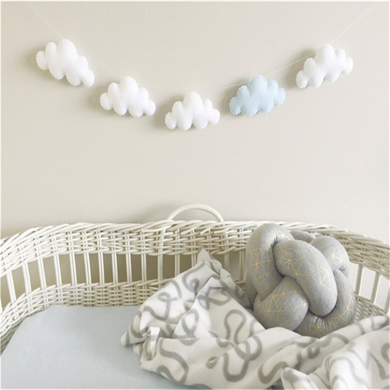 Nordic Felt Cloud Garlands Str - Home Decor Korea ulasan dan harga