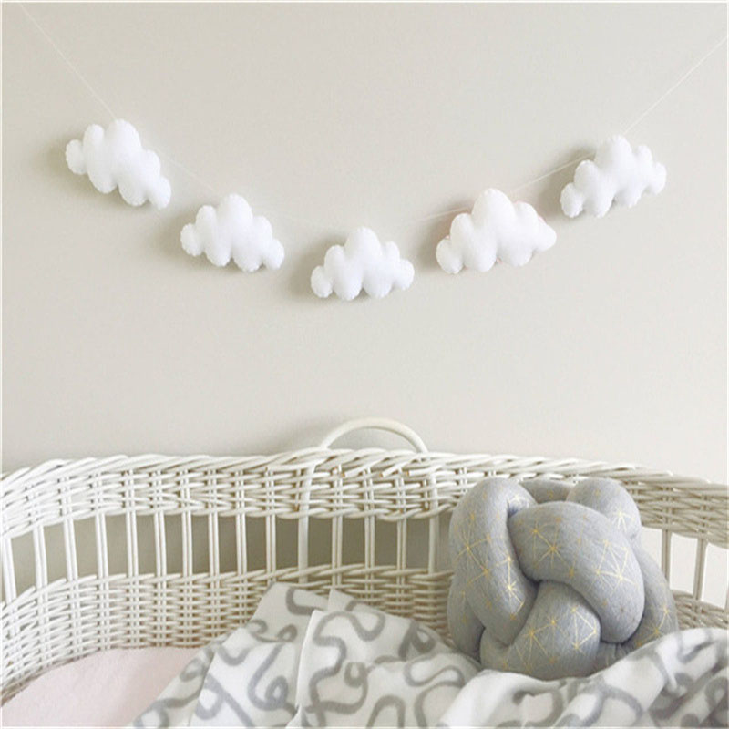 Nordic Felt Cloud Garlands Str - Home Decor Korea ulasan dan harga