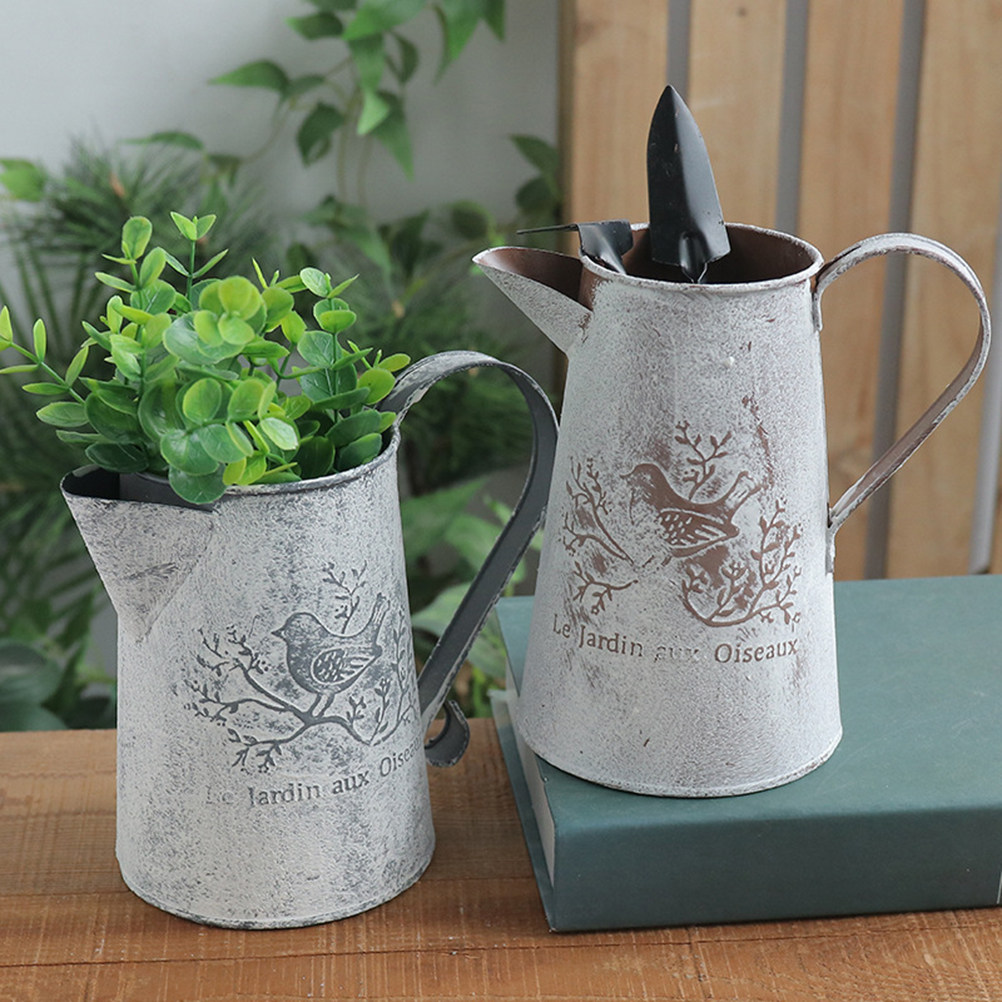 Garden Tin Bucket Vintage Flow - Home Decor Vase With Flowers ulasan dan harga