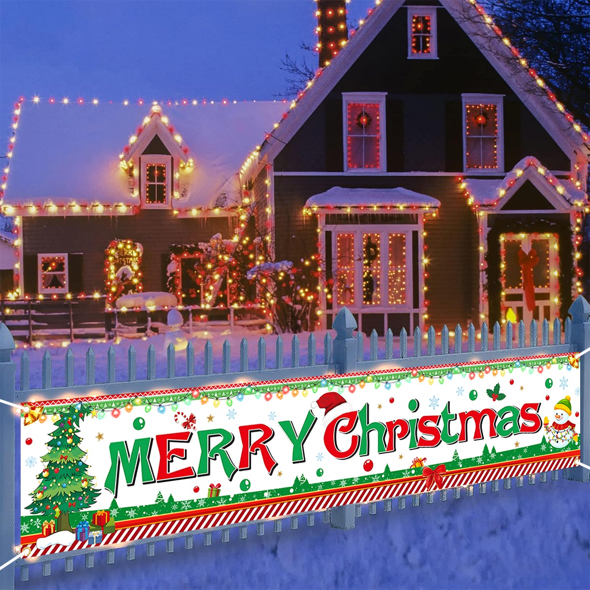 Christmas Tree Banner Christma - Home Decor Xmas Gifts ulasan dan harga