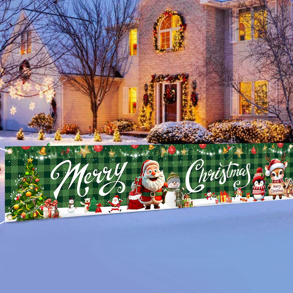 Christmas Tree Banner Christma - Home Decor Xmas Gifts ulasan dan harga