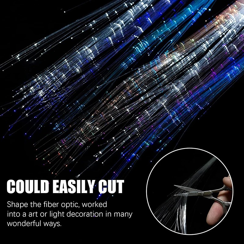 1-10PCS LED Glowing Hair Braid - Rope Light Decoration ulasan dan harga