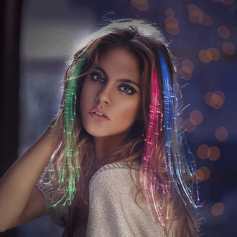 1-10PCS LED Glowing Hair Braid - Rope Light Decoration ulasan dan harga